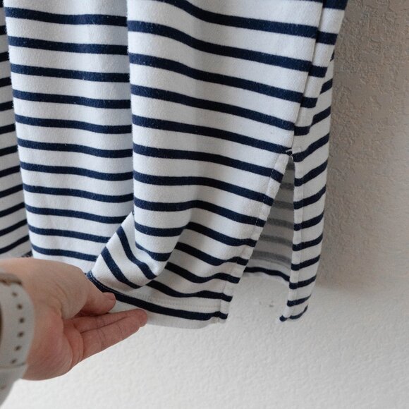 Old Navy XL Waist-Defined Striped French Terry Midi Dress with Pockets - Picture 6 of 7